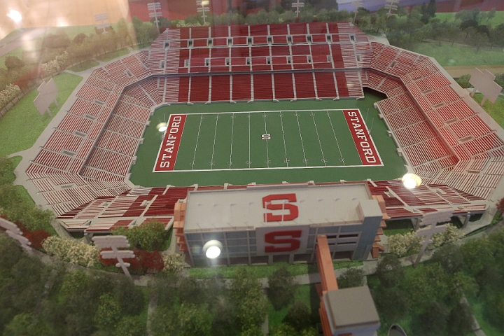 121129 Pac-12 Fri SA-009.JPG - Nov 29, 2012; Stanford, CA, USA; General view of the Stanford Hall of Fame, model of the new Stanford Stadium, prior to the 2012 Pac-12 championship at Stanford Stadium.
